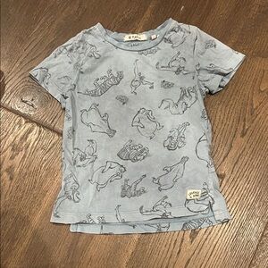 Kids' Light Blue Animal Print Tee